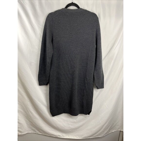 Aritzia Babaton Italian Merino Wool Grey Long Length Sweater Womens Size L - Picture 7 of 12